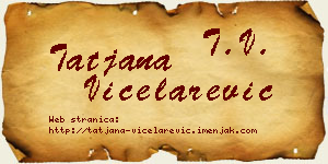 Tatjana Vicelarević vizit kartica